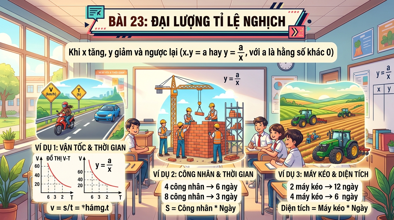 Bài 23: Đại lượng tỉ lệ nghịch