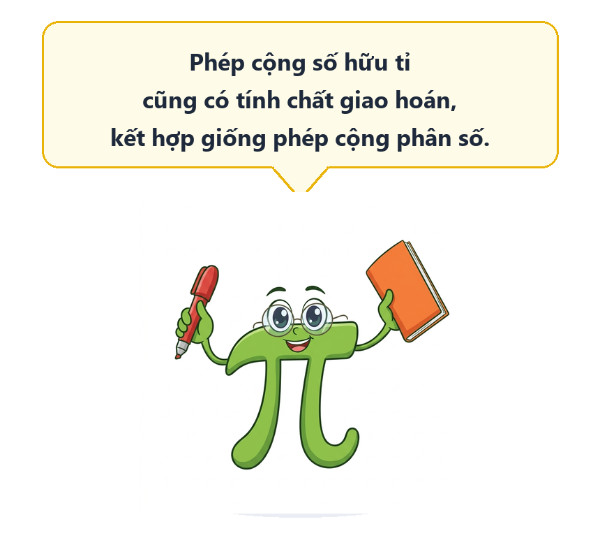 Chú Pi nhắc nhở tính chất phép cộng