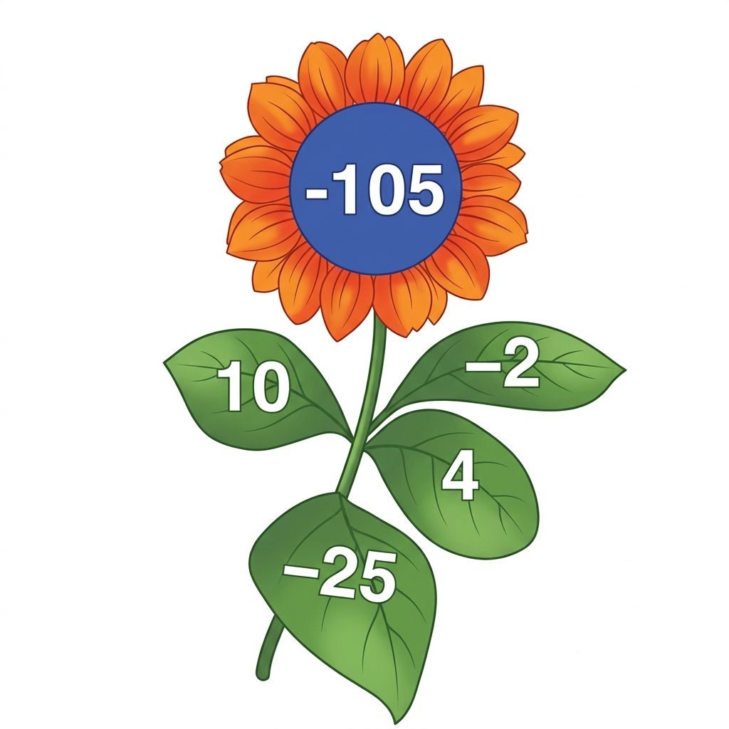 Hình 1.9: Trò chơi nối số hoa hướng dương và 4 chiếc lá